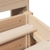 Estructura de cama sin colchón madera maciza de pino 200x200 cm