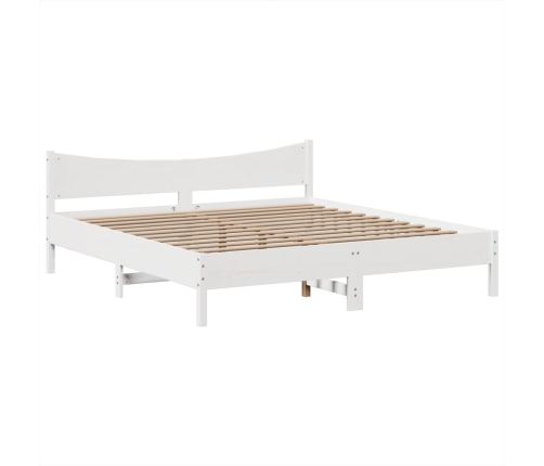 Estructura de cama sin colchón madera maciza blanca 200x200 cm