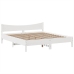 Estructura de cama sin colchón madera maciza blanca 200x200 cm