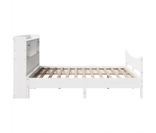 Estructura de cama sin colchón madera maciza blanca 200x200 cm