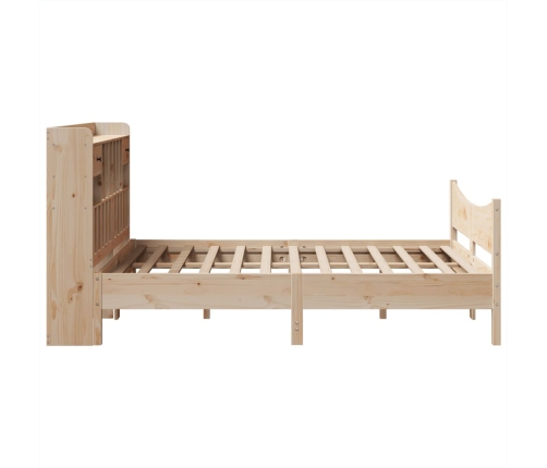 Estructura de cama sin colchón madera maciza de pino 160x200 cm