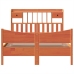 Cama sin colchón madera maciza de pino marrón cera 160x200 cm