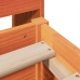 Cama sin colchón madera maciza de pino marrón cera 160x200 cm