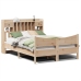 Estructura de cama sin colchón madera maciza de pino 140x190 cm