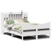 Estructura de cama sin colchón madera de pino blanca 140x190 cm