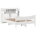Estructura de cama sin colchón madera de pino blanca 140x190 cm