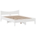 Estructura de cama sin colchón madera de pino blanca 140x190 cm