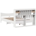 Estructura de cama sin colchón madera de pino blanca 140x190 cm