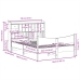Estructura de cama sin colchón madera de pino blanca 140x190 cm