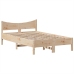 Estructura de cama sin colchón madera maciza de pino 135x190 cm