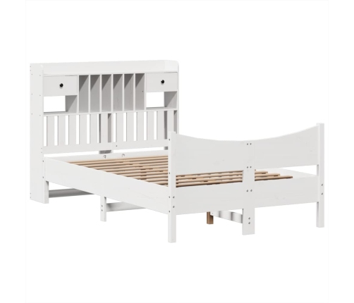 Estructura de cama sin colchón madera de pino blanco 135x190 cm