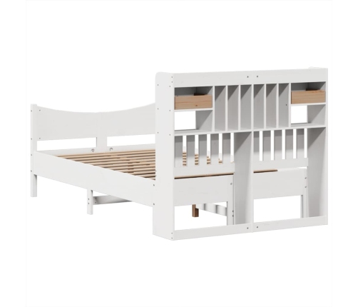 Estructura de cama sin colchón madera de pino blanco 135x190 cm