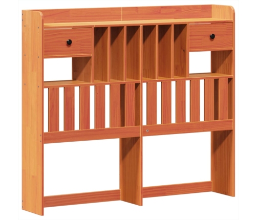 Estructura de cama sin colchón madera maciza marrón 135x190 cm