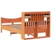 Estructura de cama sin colchón madera maciza marrón 135x190 cm