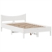 Estructura de cama sin colchón madera maciza blanca 120x190 cm