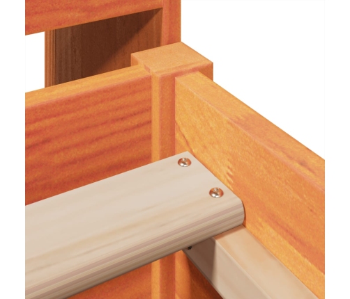 Estructura de cama sin colchón madera maciza marrón 90x190 cm