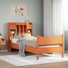 Estructura de cama sin colchón madera maciza marrón 90x190 cm