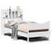 Estructura de cama sin colchón madera maciza blanca 75x190 cm