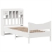 Estructura de cama sin colchón madera maciza blanca 75x190 cm
