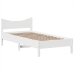 Estructura de cama sin colchón madera maciza blanca 75x190 cm