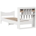 Estructura de cama sin colchón madera maciza blanca 75x190 cm