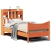 Estructura de cama sin colchón madera maciza marrón 75x190 cm