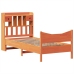 Estructura de cama sin colchón madera maciza marrón 75x190 cm