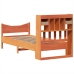 Estructura de cama sin colchón madera maciza marrón 75x190 cm