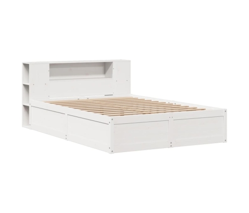 Estructura de cama sin colchón madera de pino blanca 150x200 cm