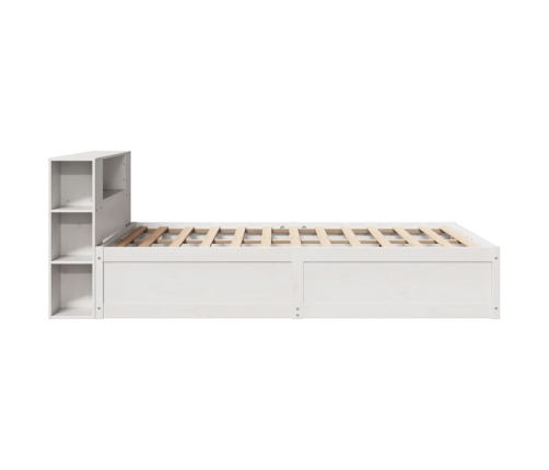 Estructura de cama sin colchón madera de pino blanca 150x200 cm