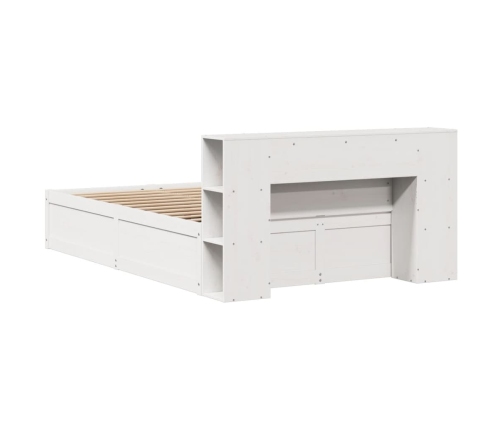 Estructura de cama sin colchón madera de pino blanca 150x200 cm