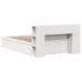 Estructura de cama sin colchón madera de pino blanca 150x200 cm