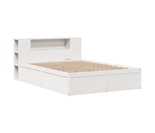 Estructura de cama sin colchón madera de pino blanca 120x200 cm