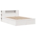 Estructura de cama sin colchón madera de pino blanca 120x200 cm