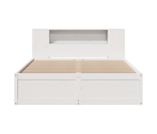 Estructura de cama sin colchón madera de pino blanca 120x200 cm