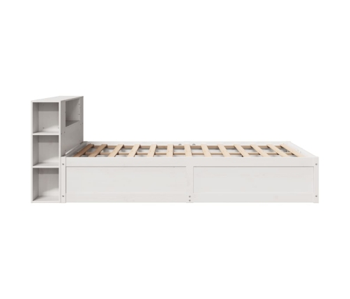 Estructura de cama sin colchón madera de pino blanca 120x200 cm