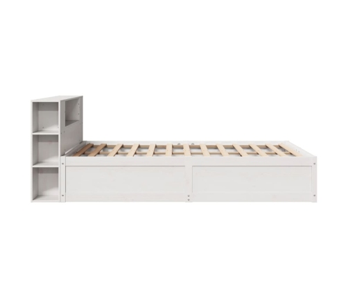 Estructura de cama sin colchón madera de pino blanca 140x190 cm