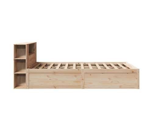 Estructura de cama sin colchón madera maciza de pino 135x190 cm