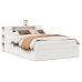 Estructura de cama sin colchón madera maciza blanca 120x190 cm