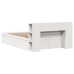 Estructura de cama sin colchón madera maciza blanca 120x190 cm