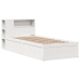 Estructura de cama sin colchón madera de pino blanca 90x200 cm