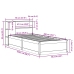 Estructura de cama sin colchón madera de pino blanca 90x200 cm