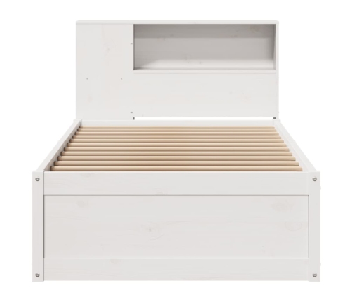 Estructura de cama sin colchón madera de pino blanca 90x200 cm