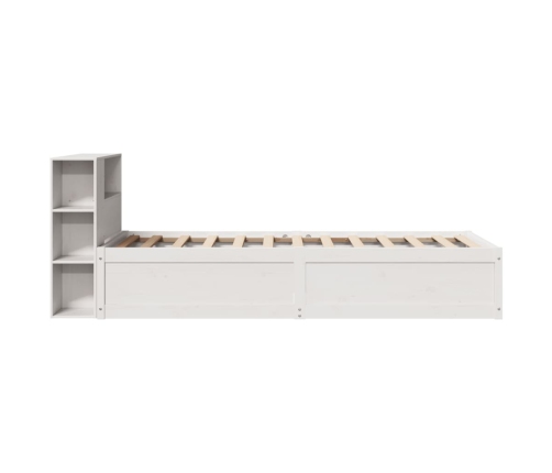 Estructura de cama sin colchón madera de pino blanca 90x200 cm