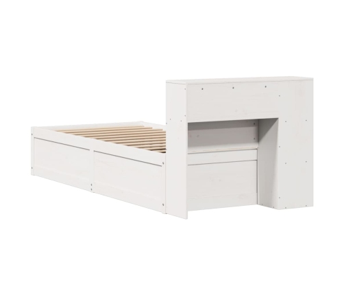 Estructura de cama sin colchón madera de pino blanca 90x200 cm