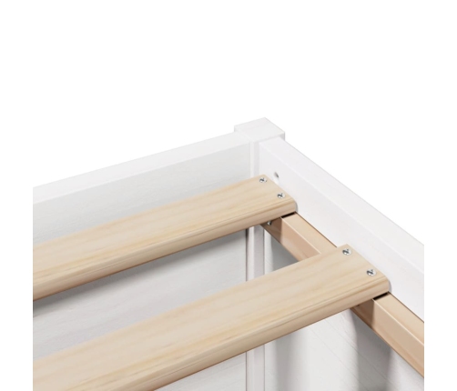 Estructura de cama sin colchón madera de pino blanca 90x200 cm