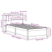 Estructura de cama sin colchón madera maciza de pino 90x190 cm