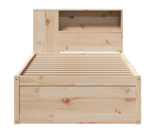 Estructura de cama sin colchón madera maciza de pino 90x190 cm