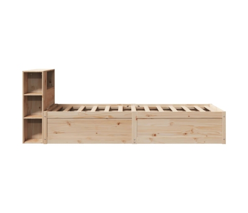 Estructura de cama sin colchón madera maciza de pino 90x190 cm