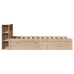 Estructura de cama sin colchón madera maciza de pino 90x190 cm